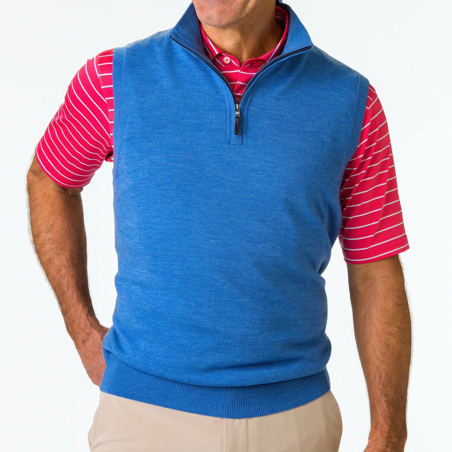 Fairway & Greene Men's Baruffa Merino 1/4 Zip Windvest