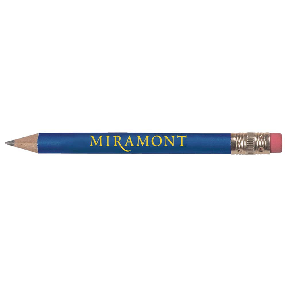 Golf Round Pencil with Eraser