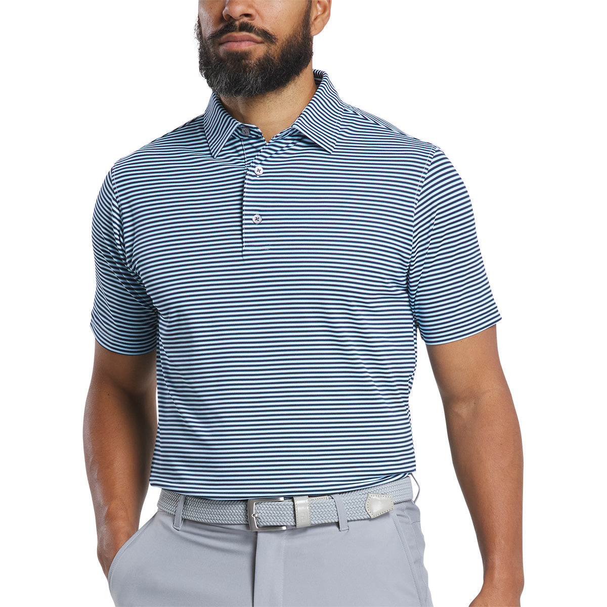 FootJoy Men's MultiStripe Stretch Pique