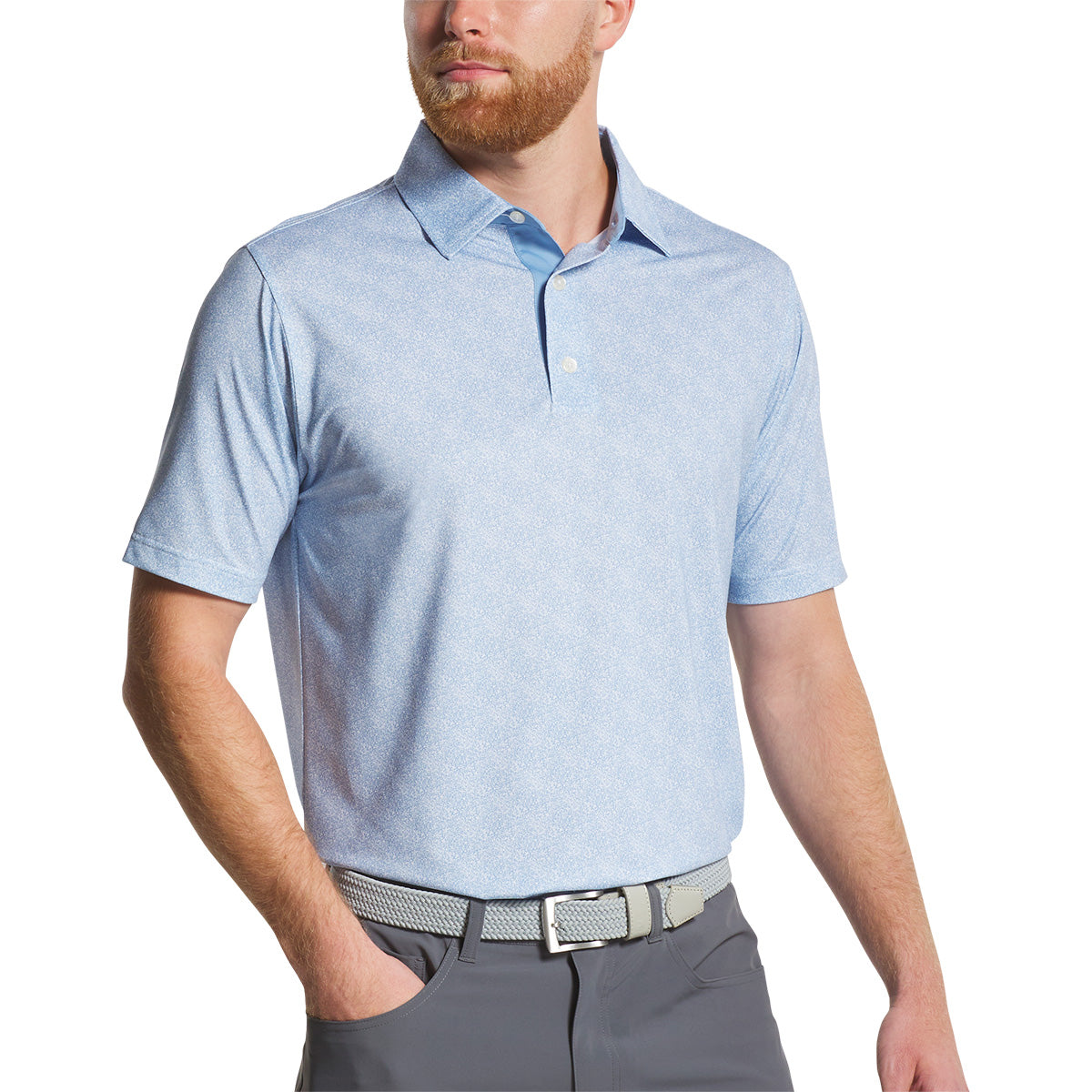 FootJoy ProDry Men's Performance Speckle Print Lisle Shirt