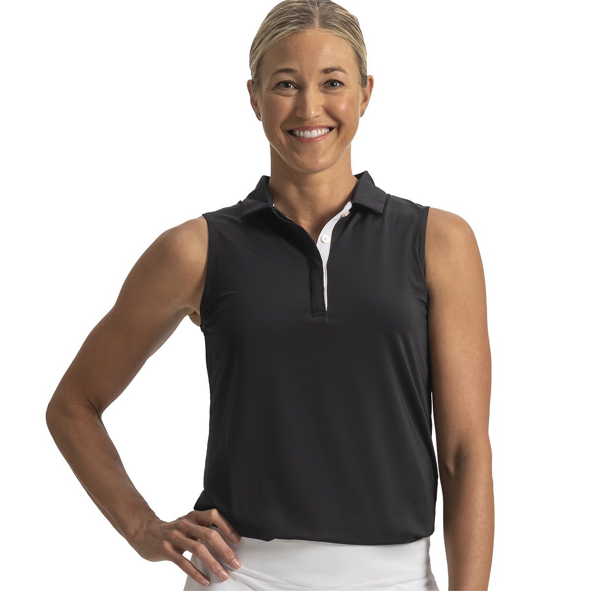 FootJoy Women's Solid Lisle Sleeveless Shirt