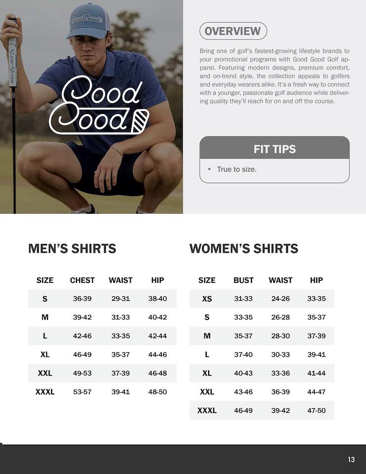 Sizing Chart