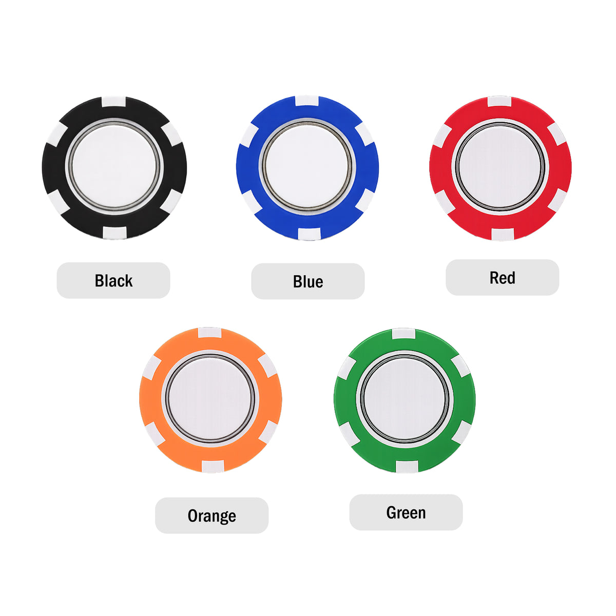 Poker Chip with Removable Ball Marker