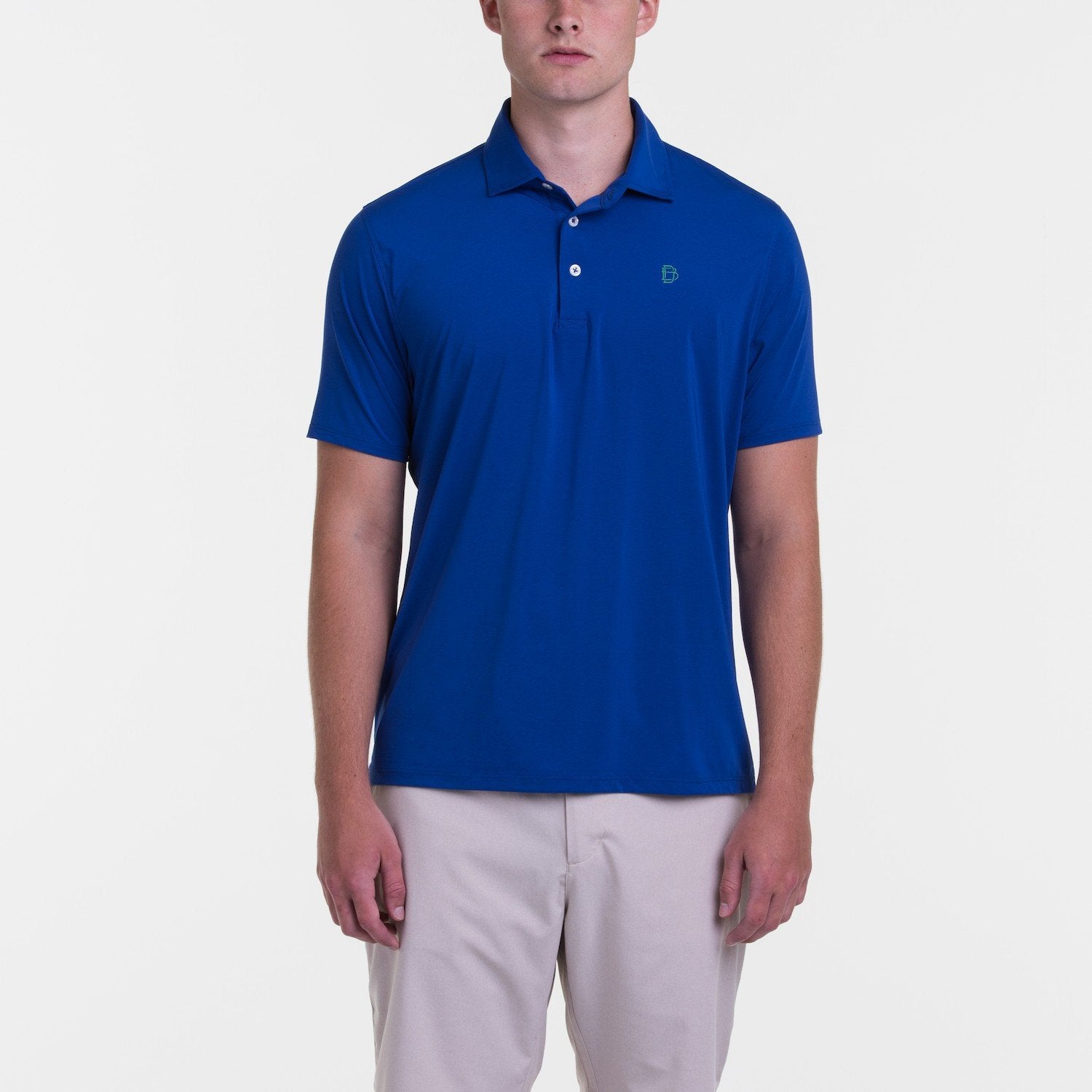 B. Draddy Men's Sport Ryan Solid Jersey Polo