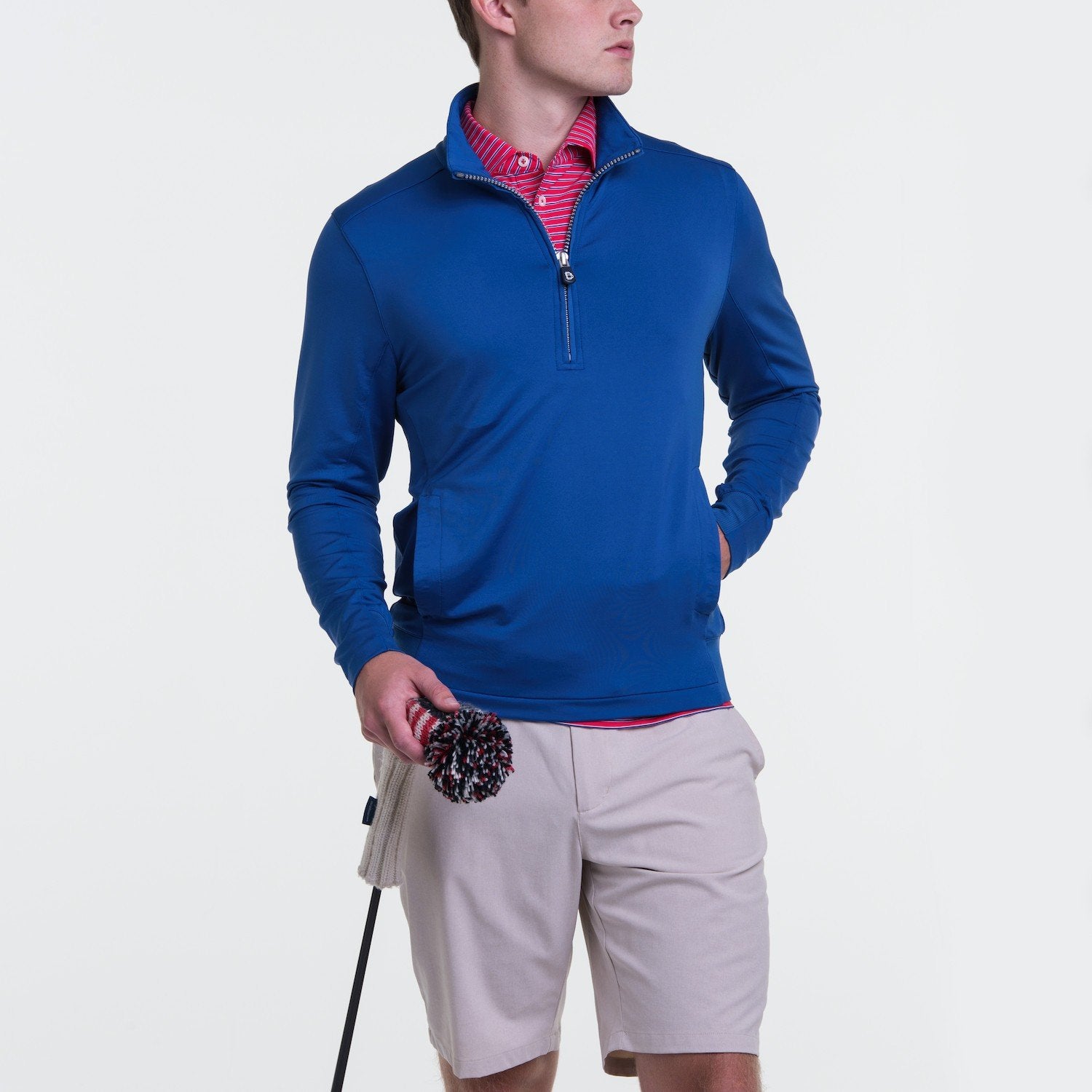 B. Draddy Men's Blair Half Zip Pullover Shirt