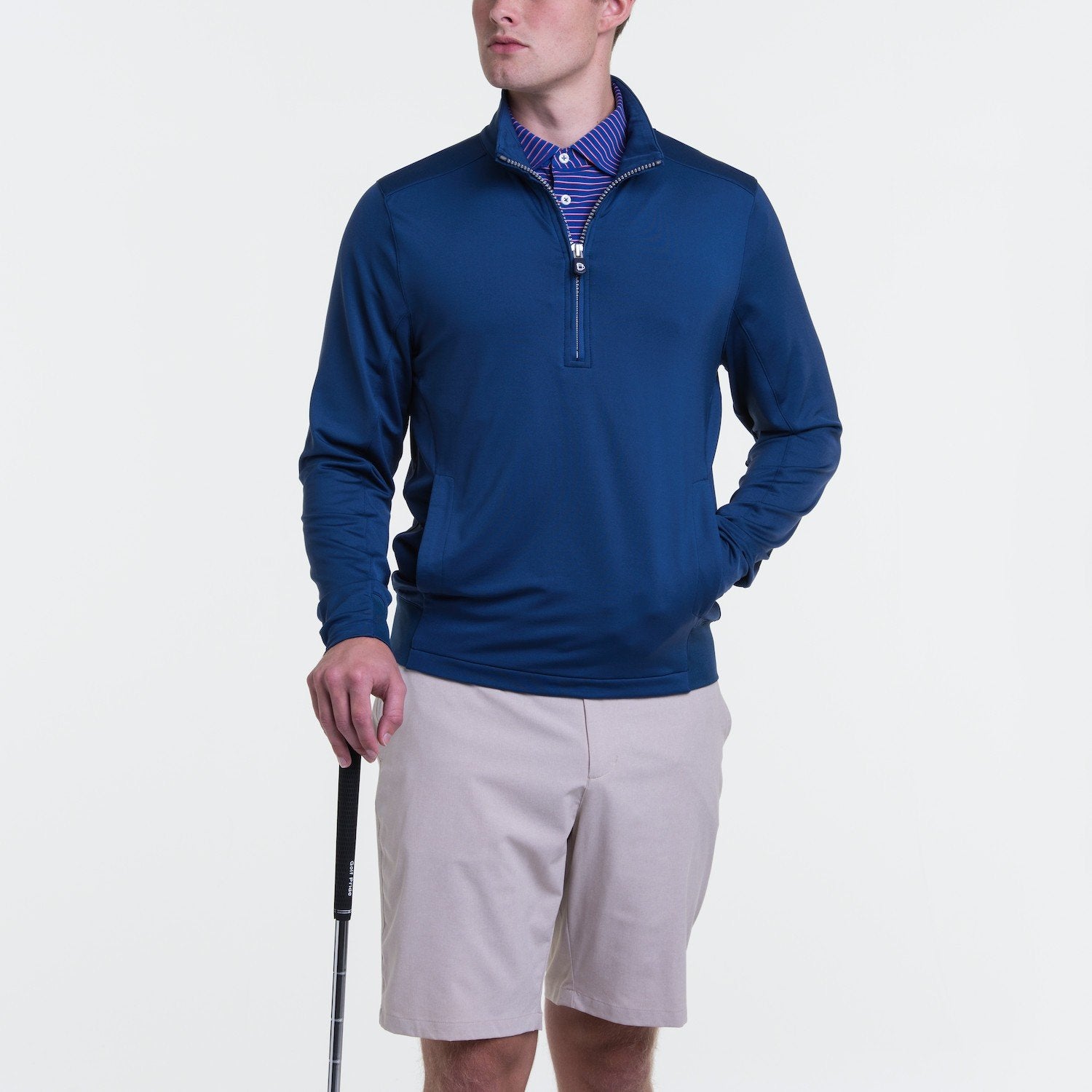 B. Draddy Men's Blair Half Zip Pullover Shirt