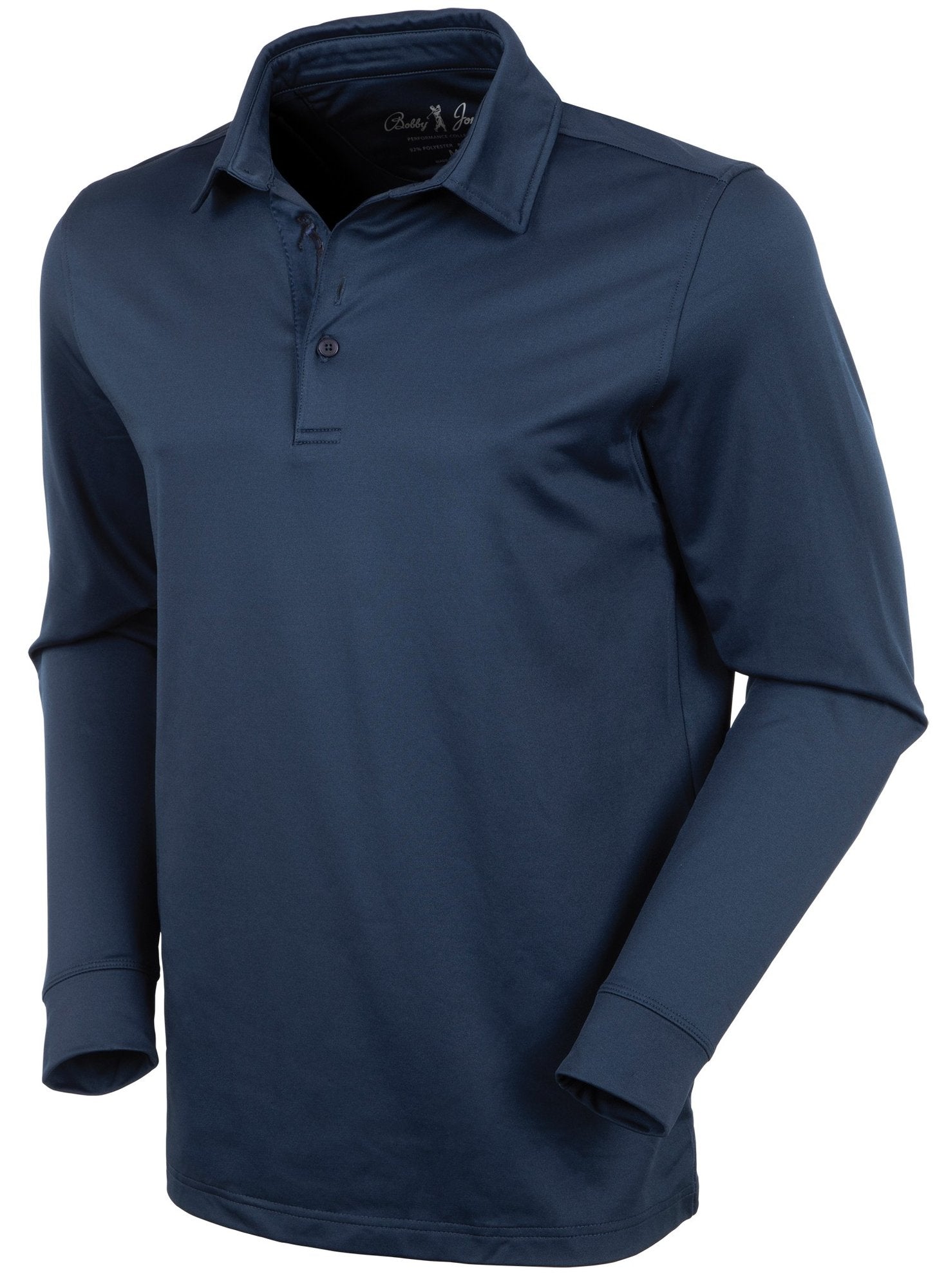 Bobby Jones Men's Gamer Long-Sleeve Jersey Polo Shirt