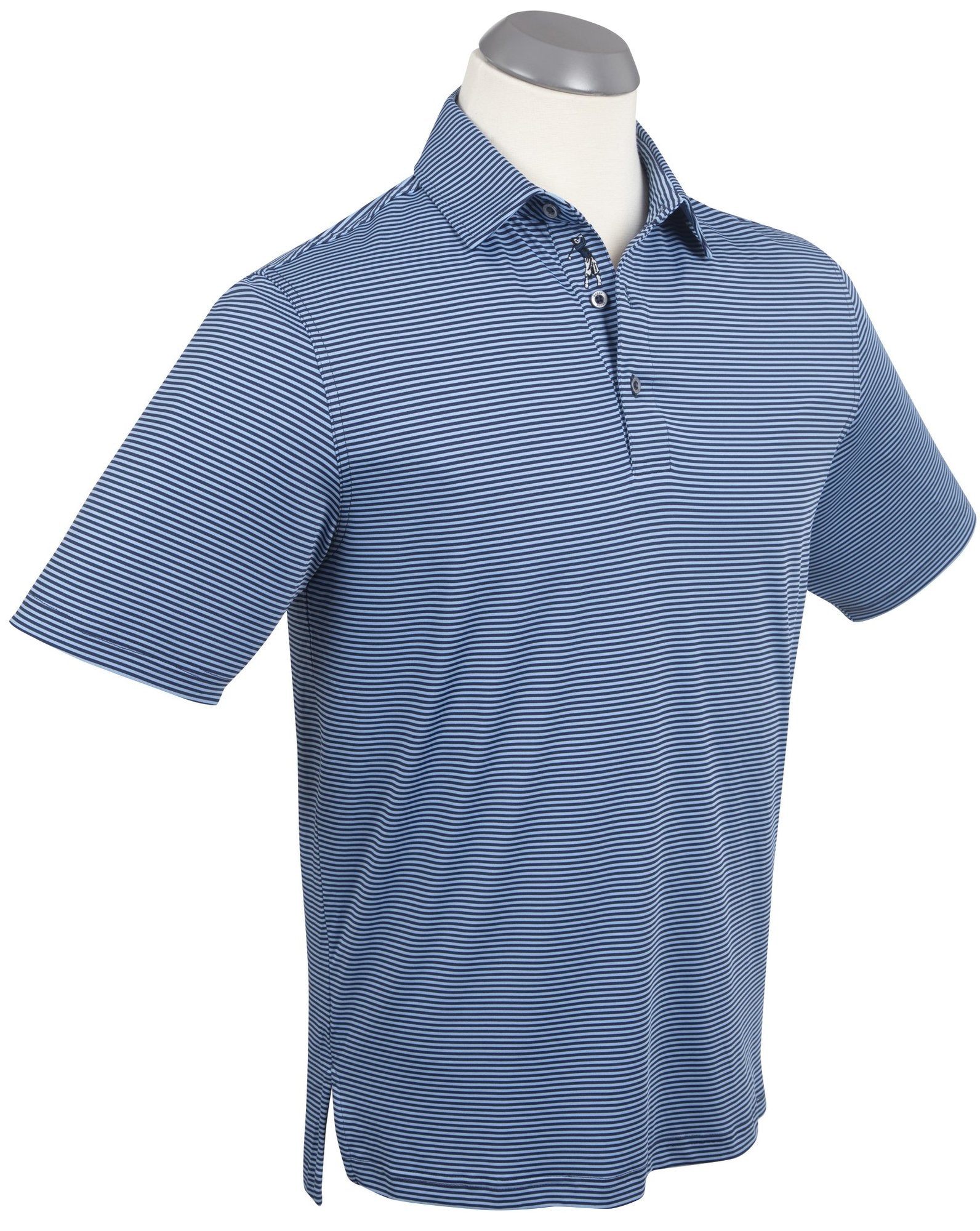 Bobby Jones Men's Performance Jersey Mini Tonal Feed-Stripe Polo