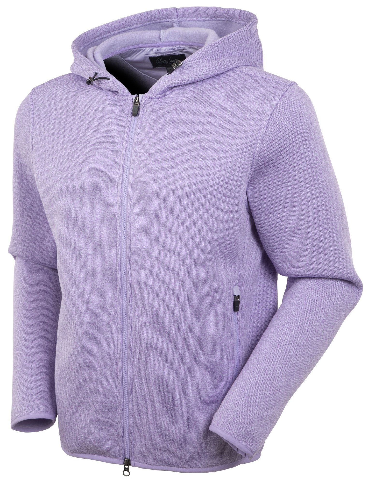 Bobby Jones Men's Performance Heathered Full-Zip Fleece Hoodie
