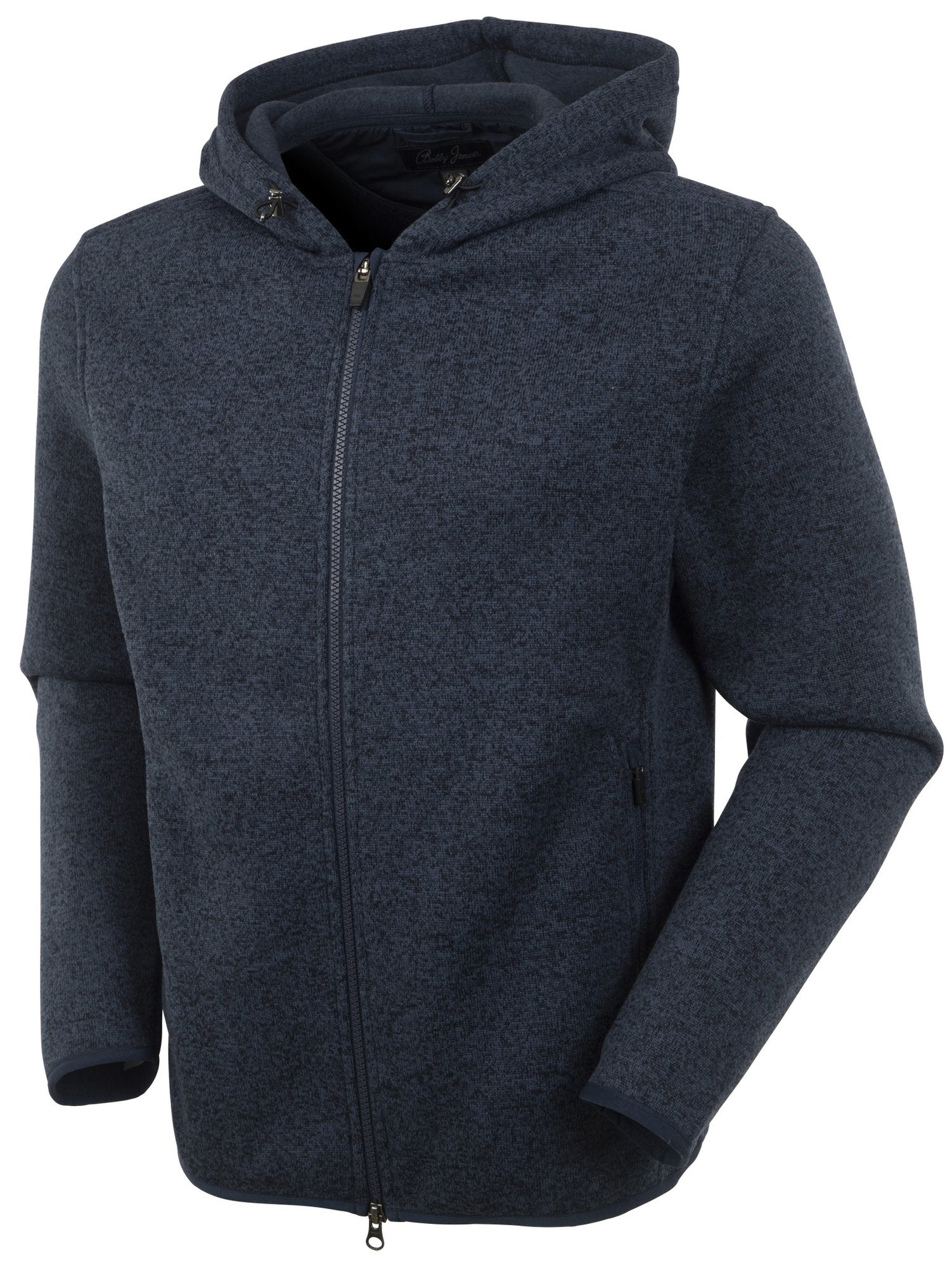 Bobby Jones Men's Performance Heathered Full-Zip Fleece Hoodie