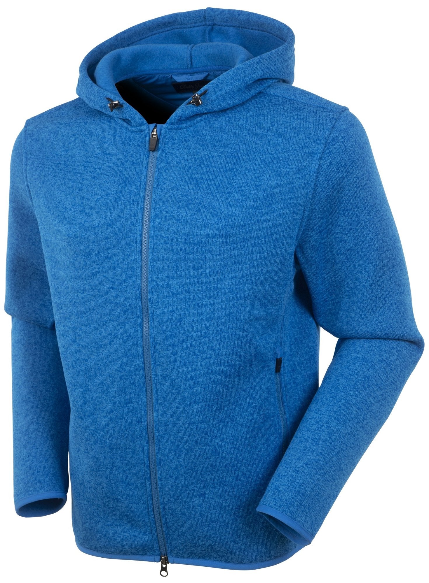 Bobby Jones Men's Performance Heathered Full-Zip Fleece Hoodie