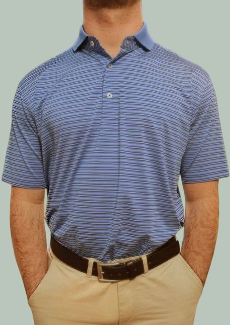 Donald Ross Moby Jersey Multi Stripe Polo