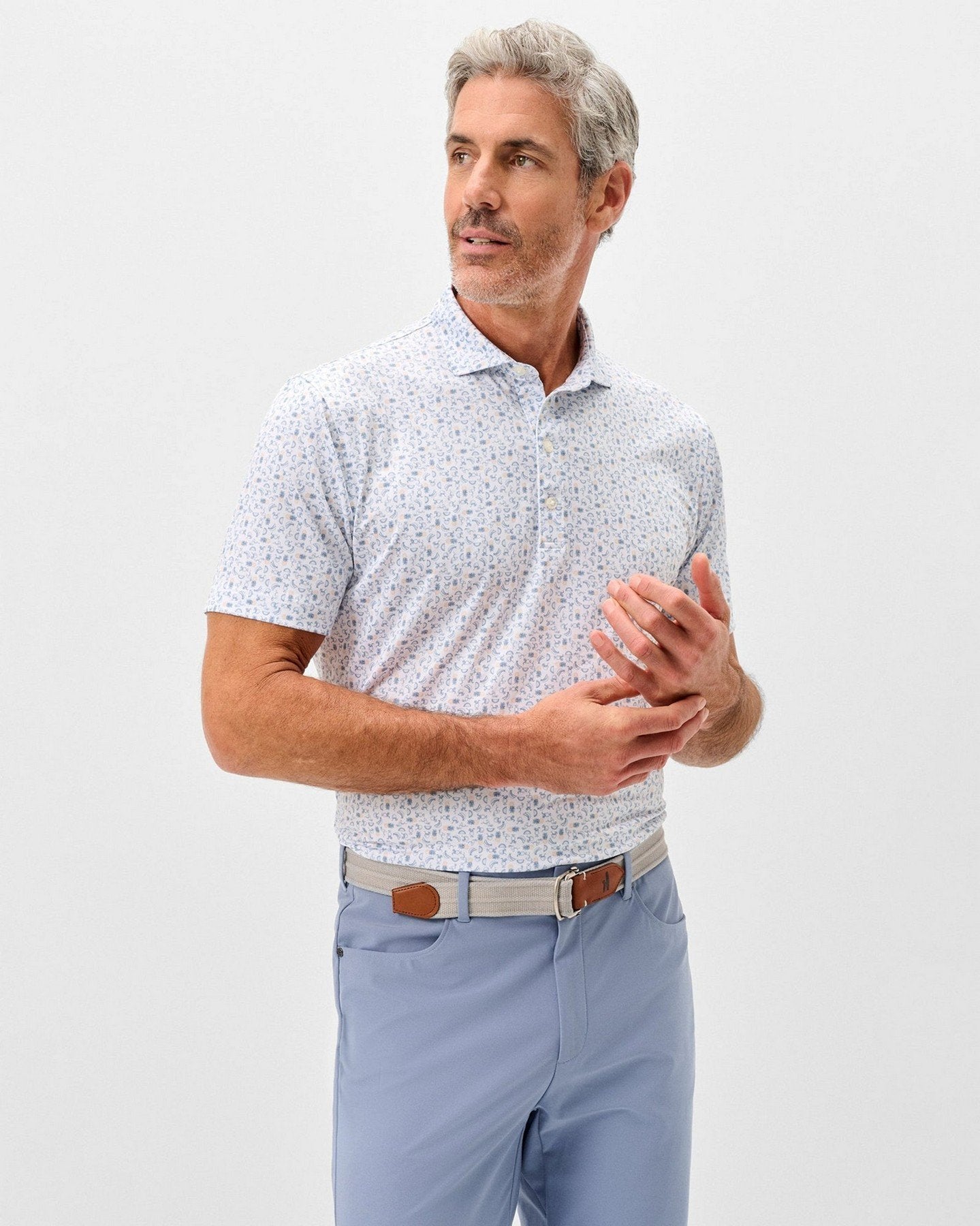Johnnie-O Men's Performance Jersey Polo - Cabana Bar