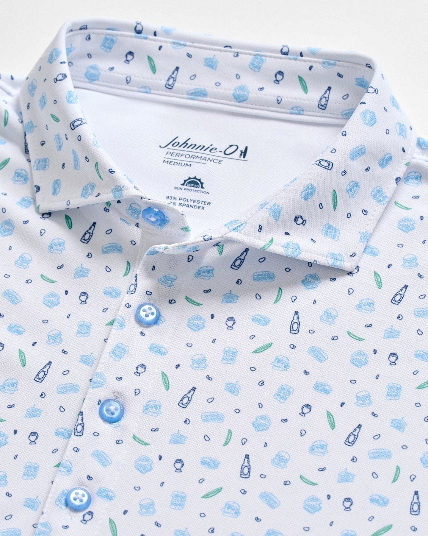 Johnnie-O Men's Burgers N Beers Performance Mesh Polo