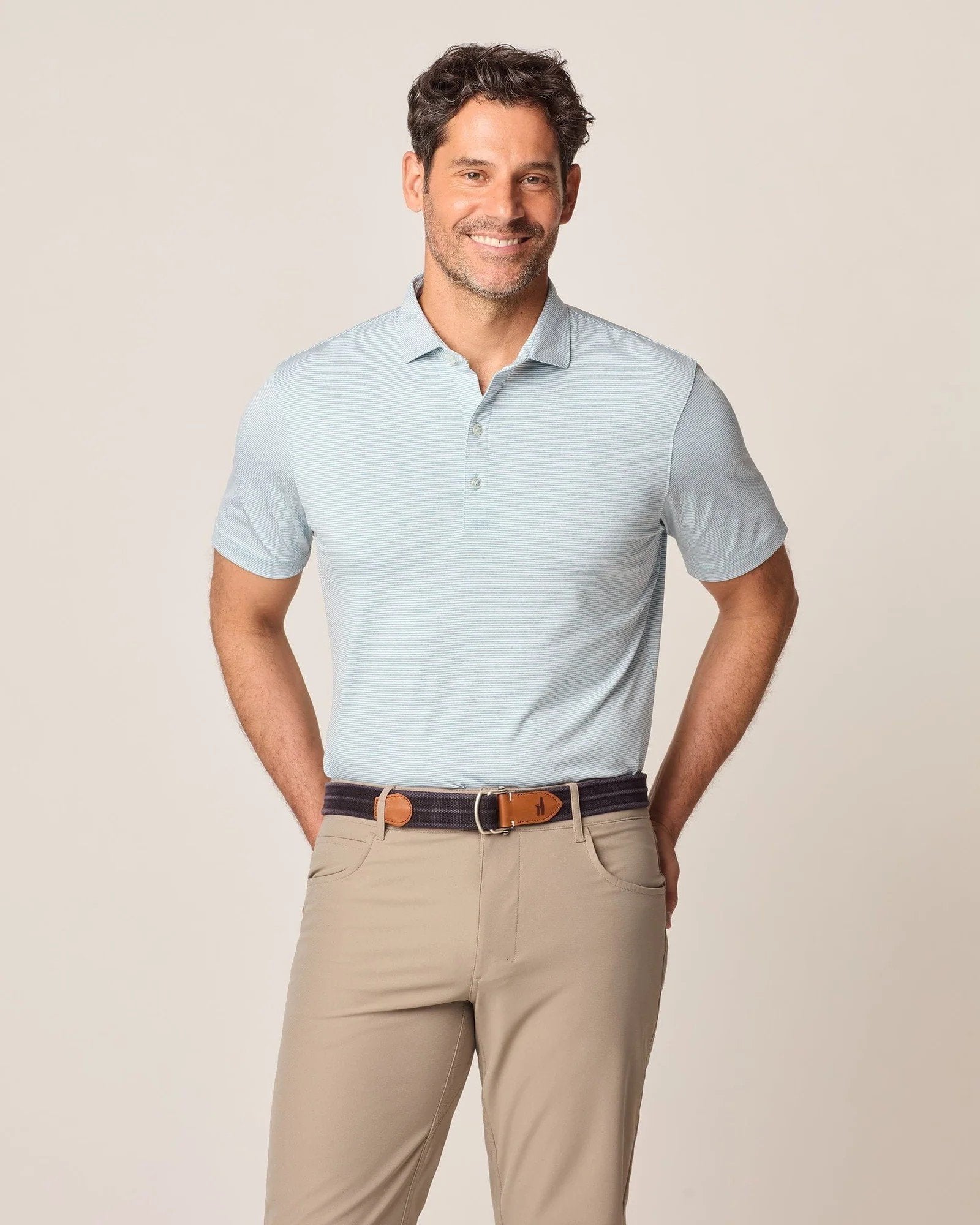 Johnnie-O Men's Prep-Formance Lyndon Striped Jersey Polo