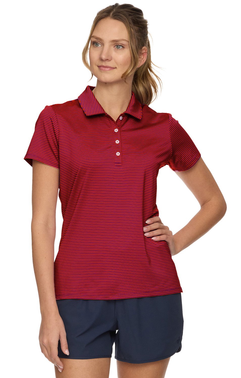 Flag & Anthem Women's Naples SS Signature Striped Polo