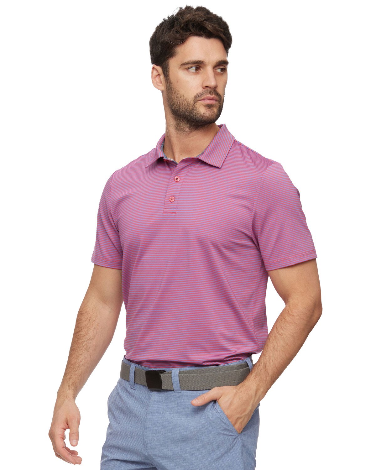 Flag & Anthem Men's Naples SS Signature Striped Polo