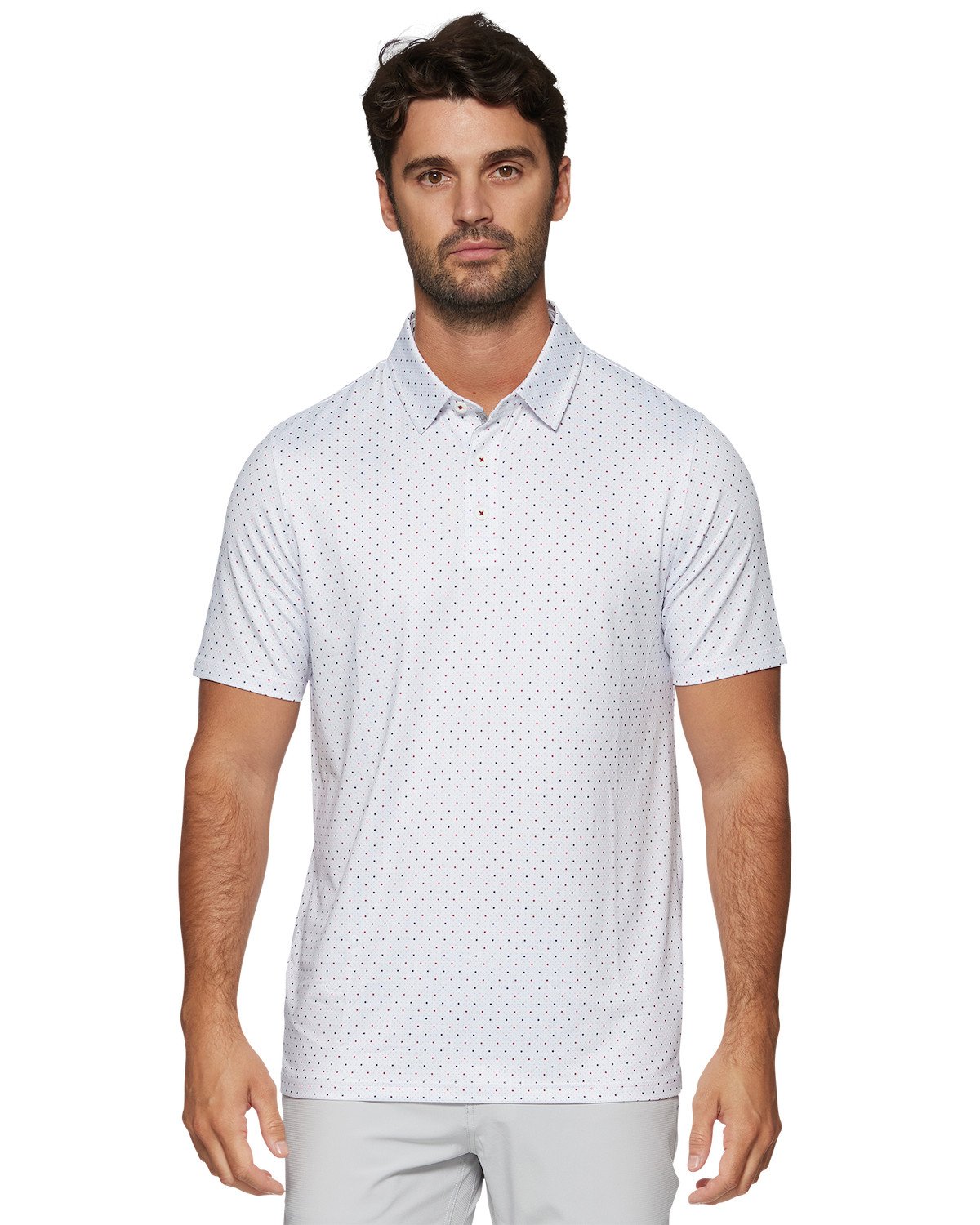 Flag & Anthem Men's Montrose Star And Dot Print SS Performance Polo