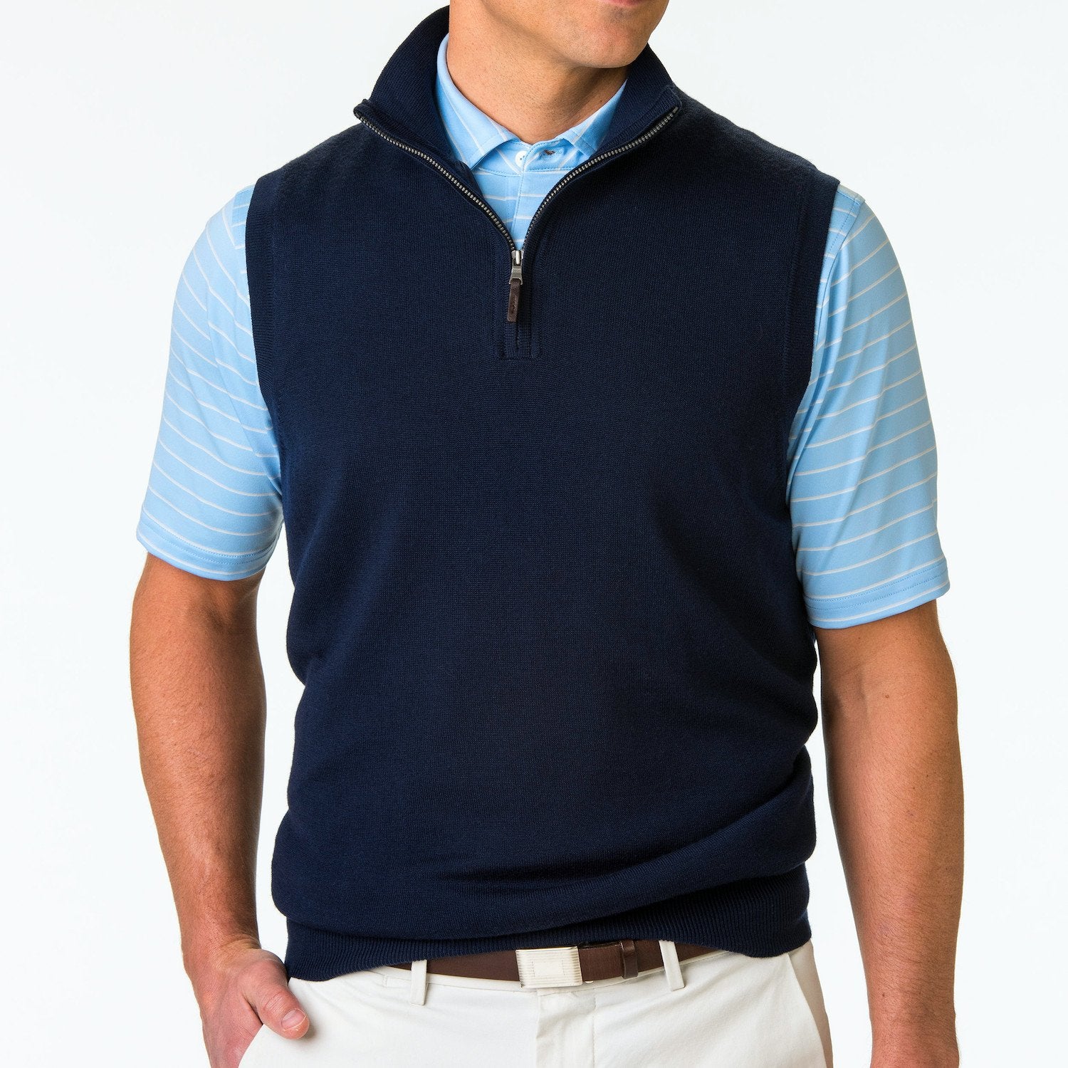 Fairway & Greene Men's Baruffa Merino 1/4 Zip Windvest