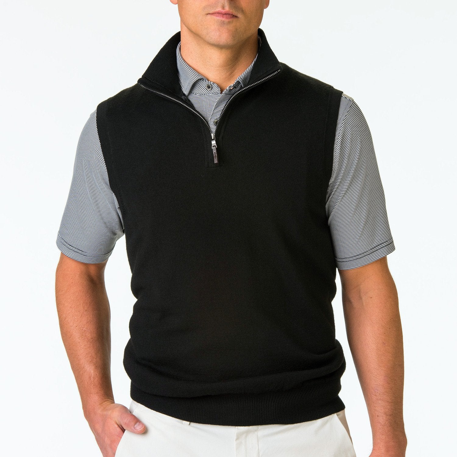 Fairway & Greene Men's Baruffa Merino 1/4 Zip Windvest