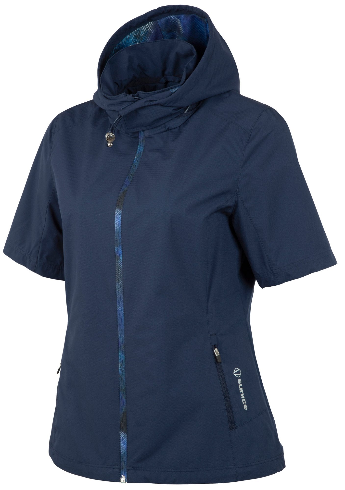Sunice Women's WxTech Weatherproof Short Sleeve Jacket with Packable Hood