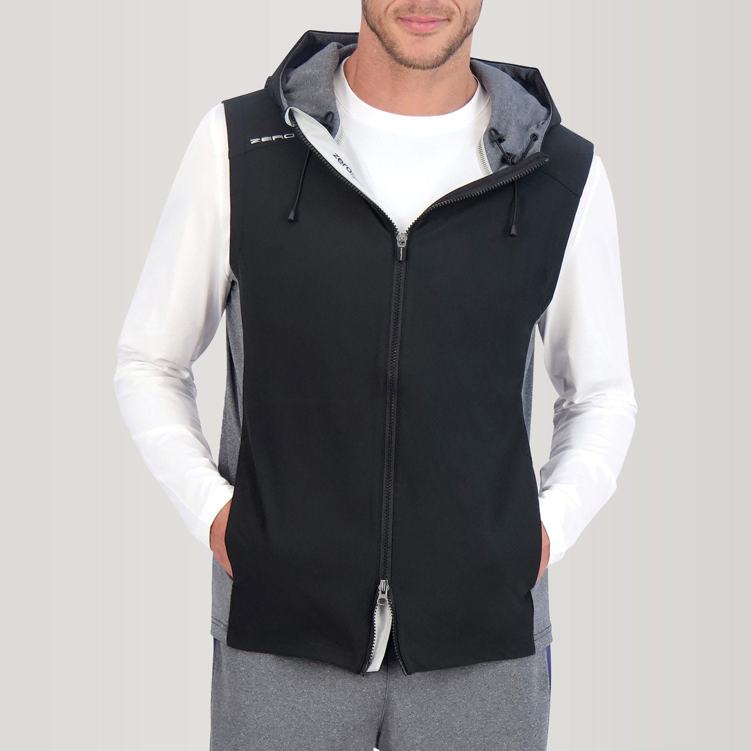 Zero Restriction Men's The Champ Full-Zip Hoodie Vest