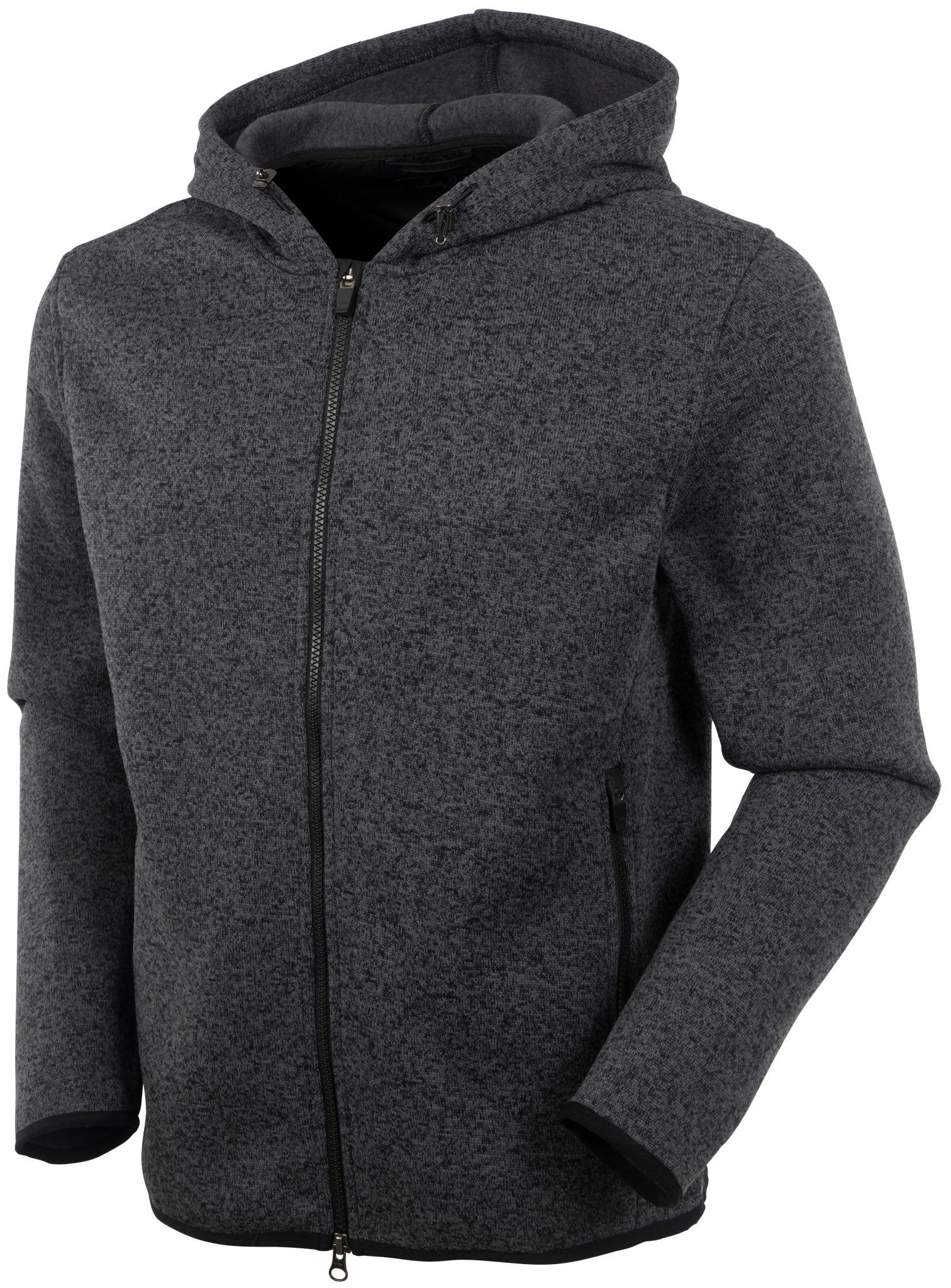 Bobby Jones Men's Performance Heathered Full-Zip Fleece Hoodie