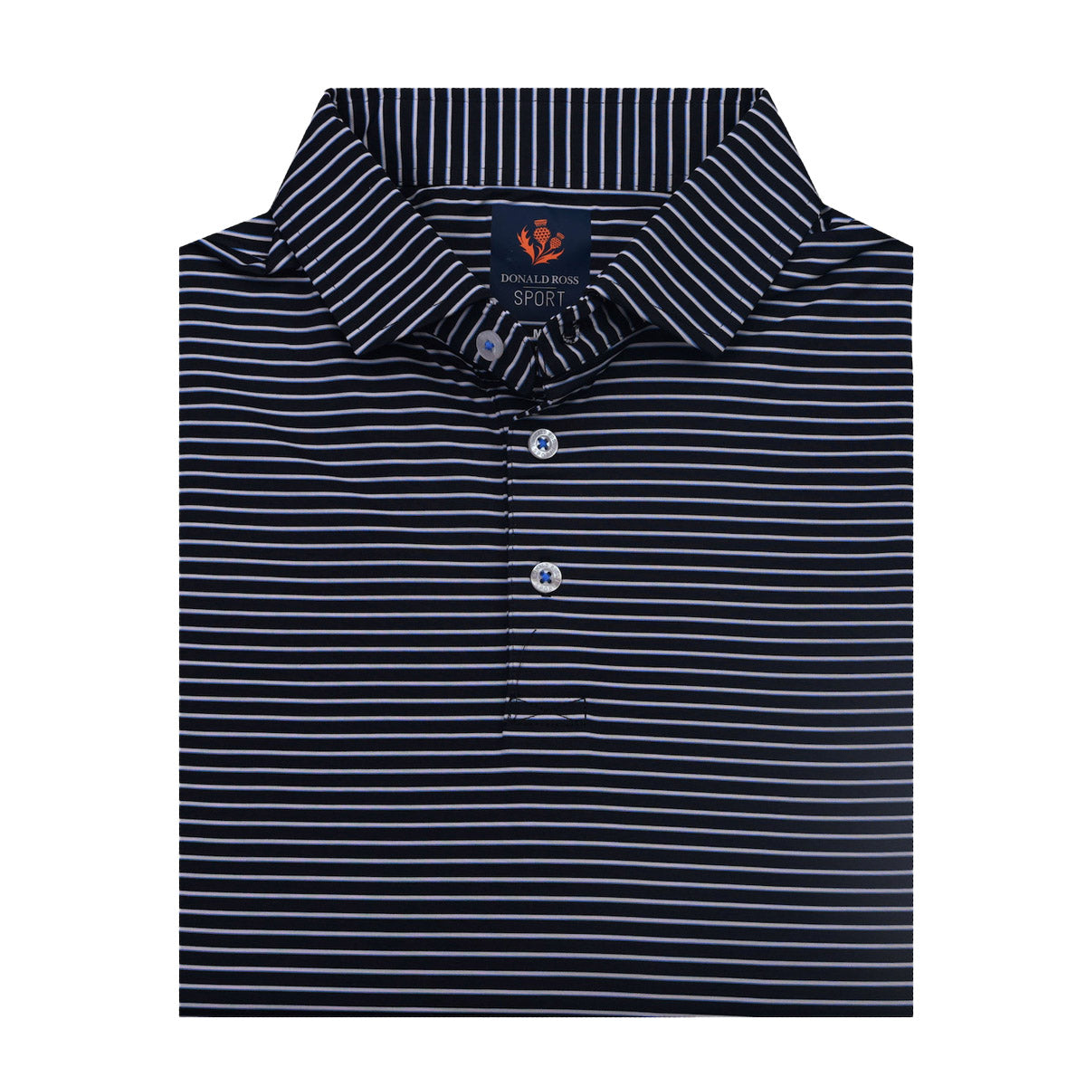 Donald Ross Elom Shadow Stripe Spread Collar