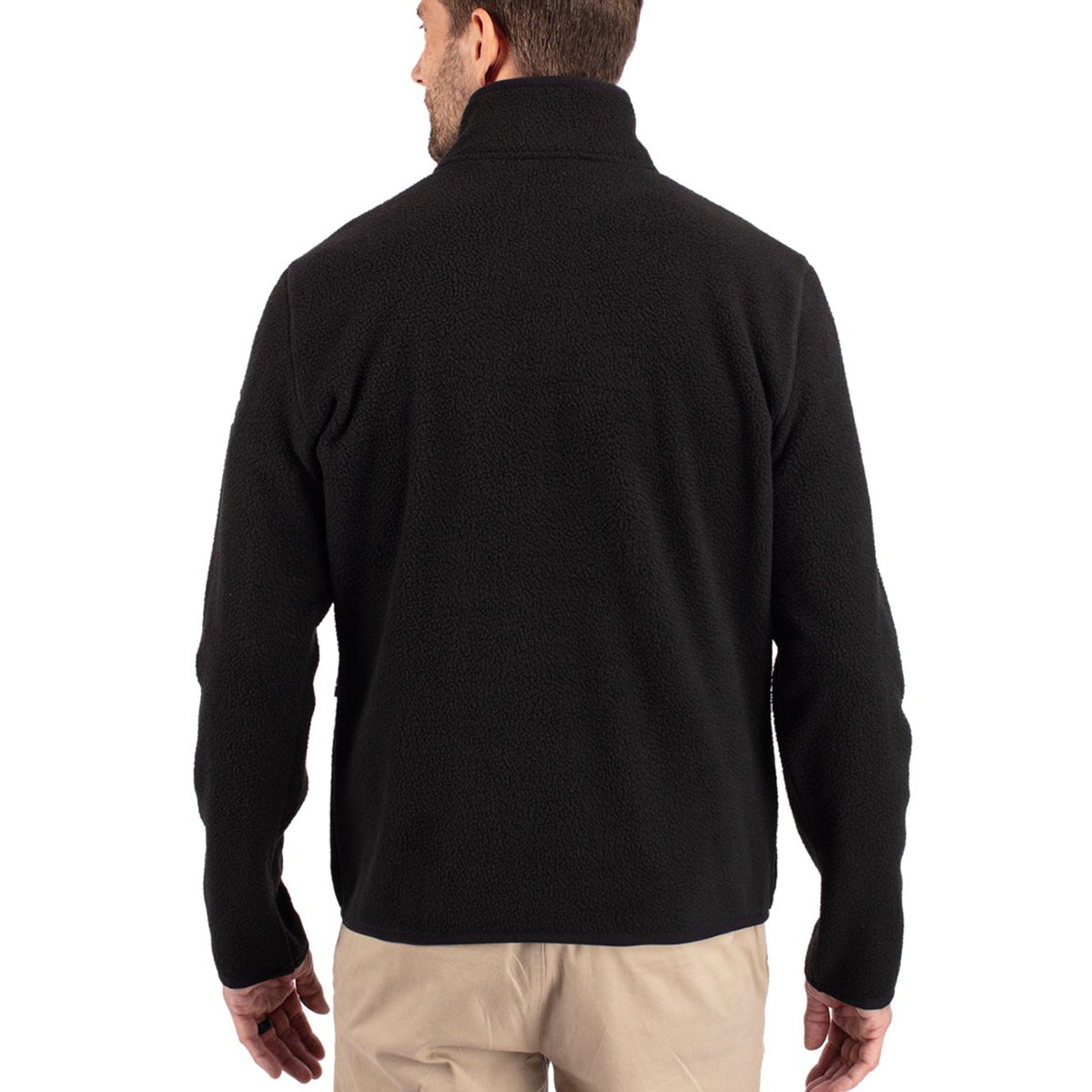 Cutter & Buck Men's  Cascade Epic Comfort Recycled Sherpa Fleece Quarter-Zip Jacket