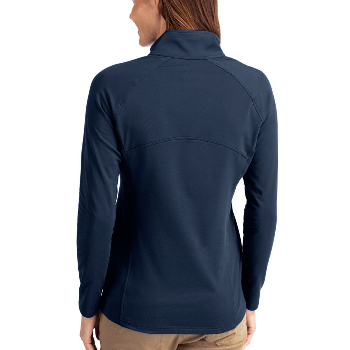 Cutter & Buck Women's Adapt Recycled Soft Knit Stretch Half-Zip Pullover