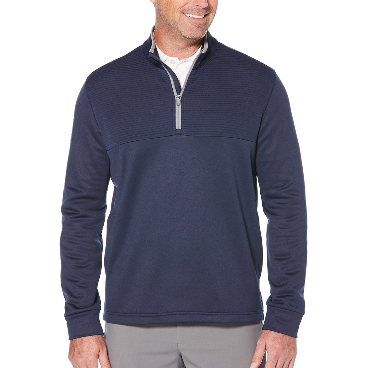 Callaway Men's Quarter Zip Ottoman Fleece Pullover Shirt