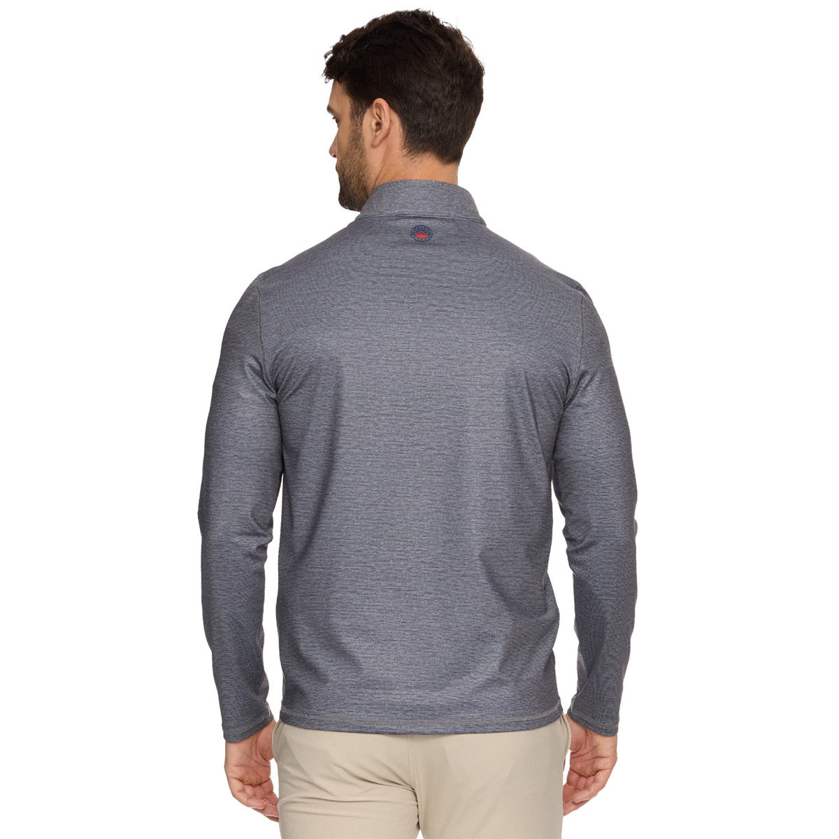 Flag & Anthem Men's Journey Johnston SpaceDye 1/4 Zip Performance Stripped Mock Neck