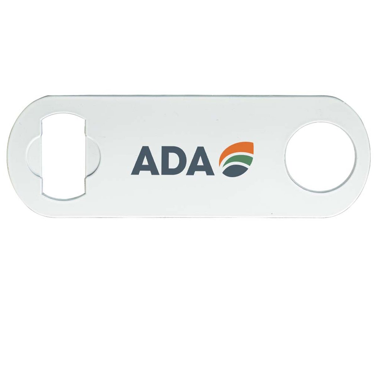 Flat Bottle Opener Pocket Size - 4.5'' White