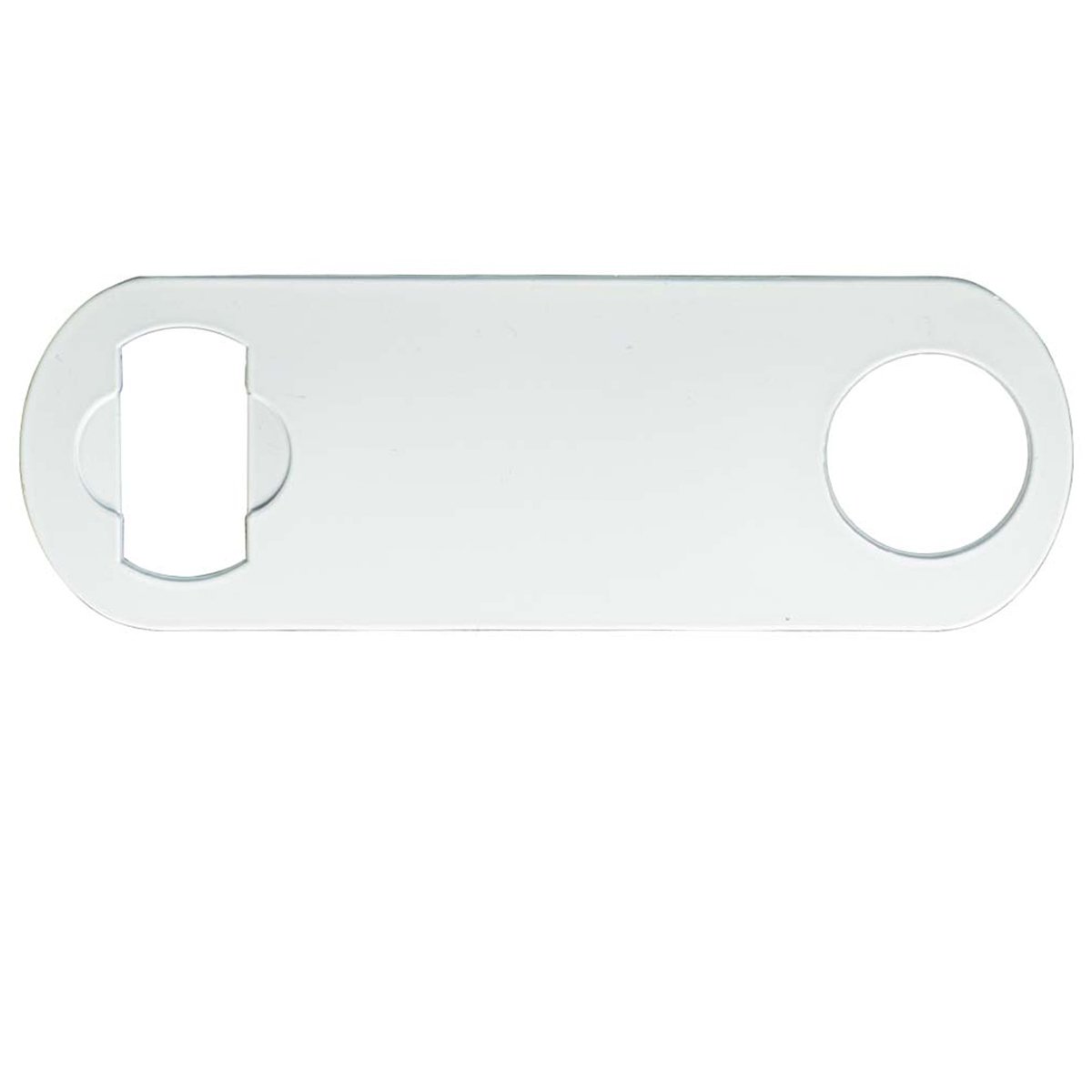 Flat Bottle Opener Pocket Size - 4.5'' White
