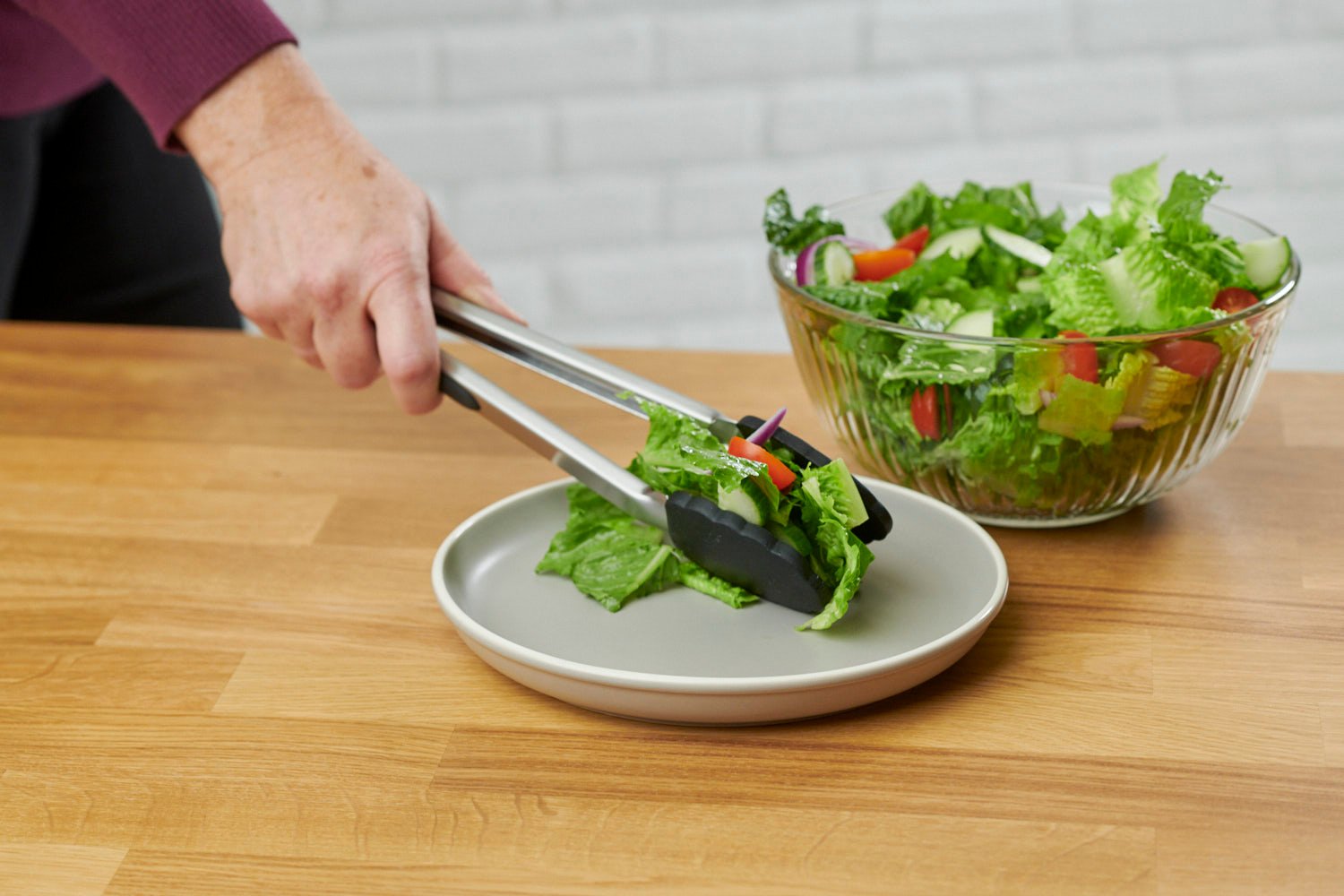 Silicone Grip Tongs 12'' - Black