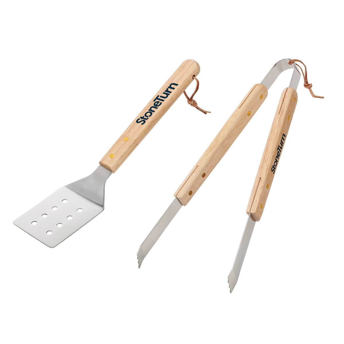 Deluxe Collection Wood Handle BBQ - 2 Pc Set