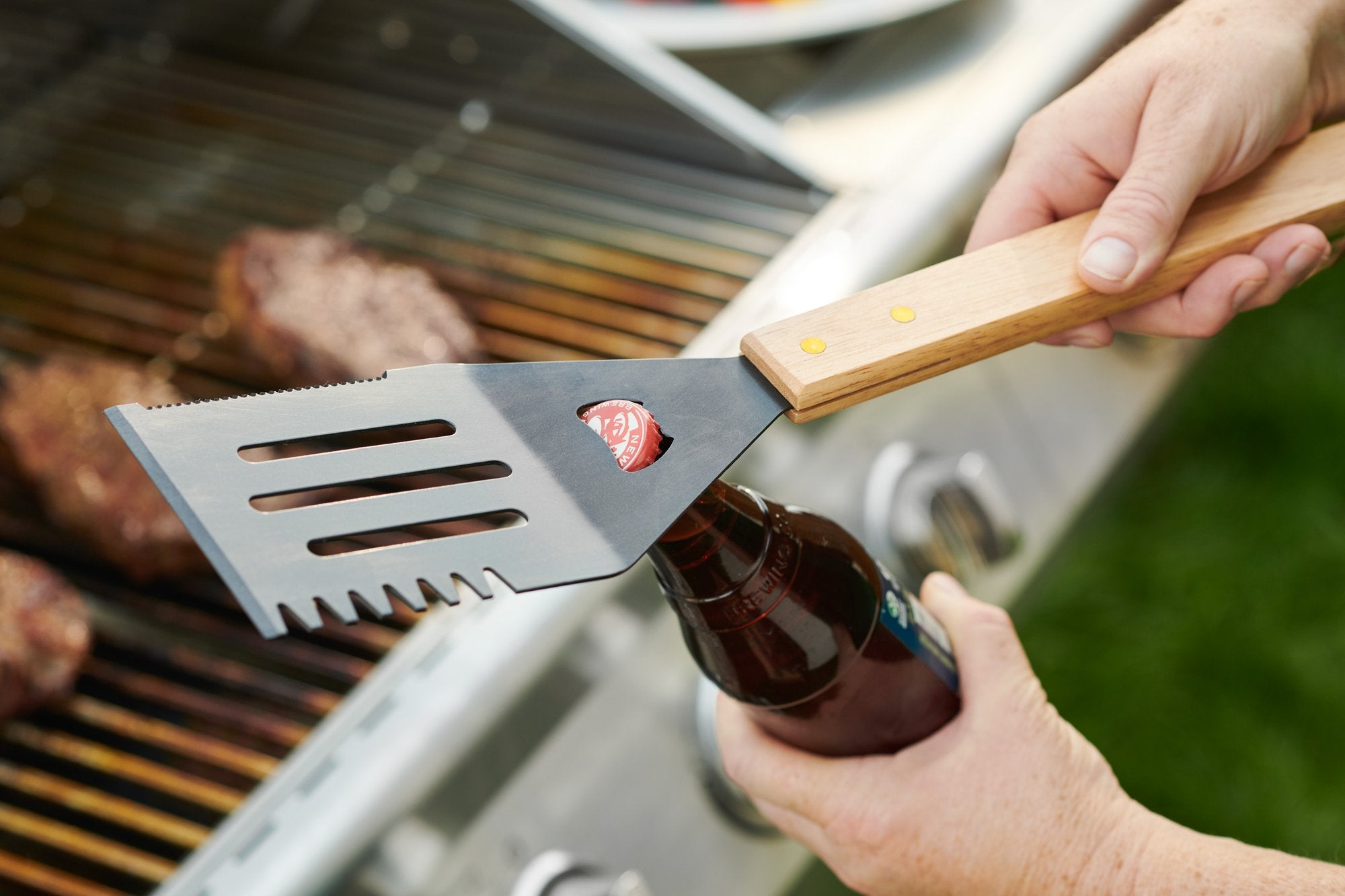 Premium Wood Handle BBQ 3 Pc Set