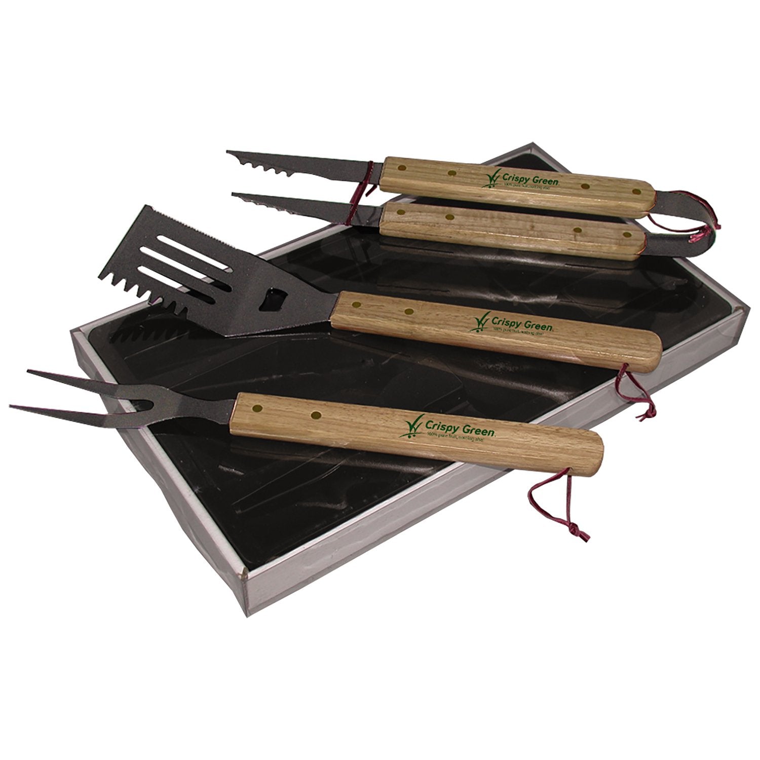 Premium Wood Handle BBQ 3 Pc Set
