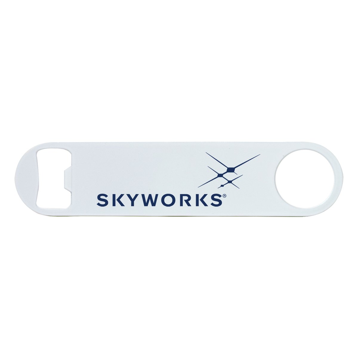 Flat Bottle Opener - 7'' White