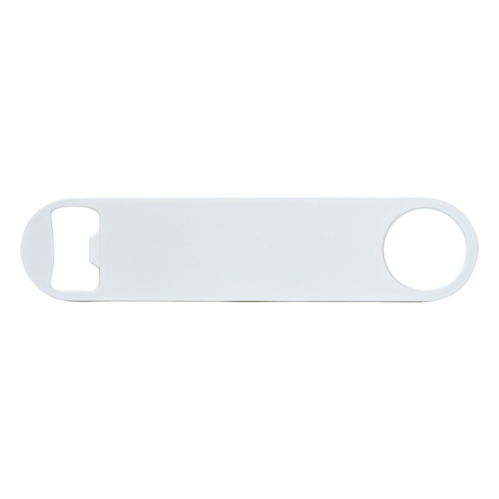 Flat Bottle Opener - 7'' White