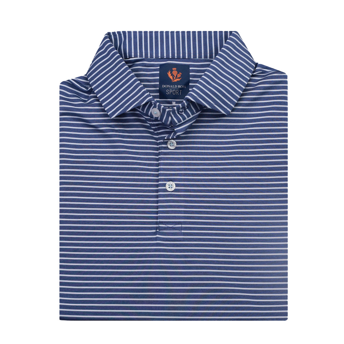 Donald Ross Elom Shadow Stripe Spread Collar