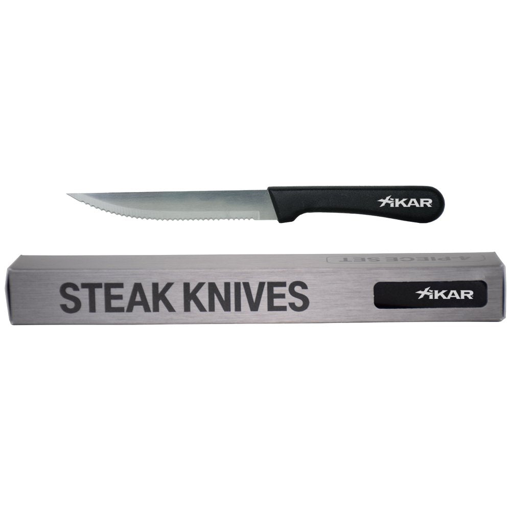 Black Handle Steak Knife - 4 Pack Set
