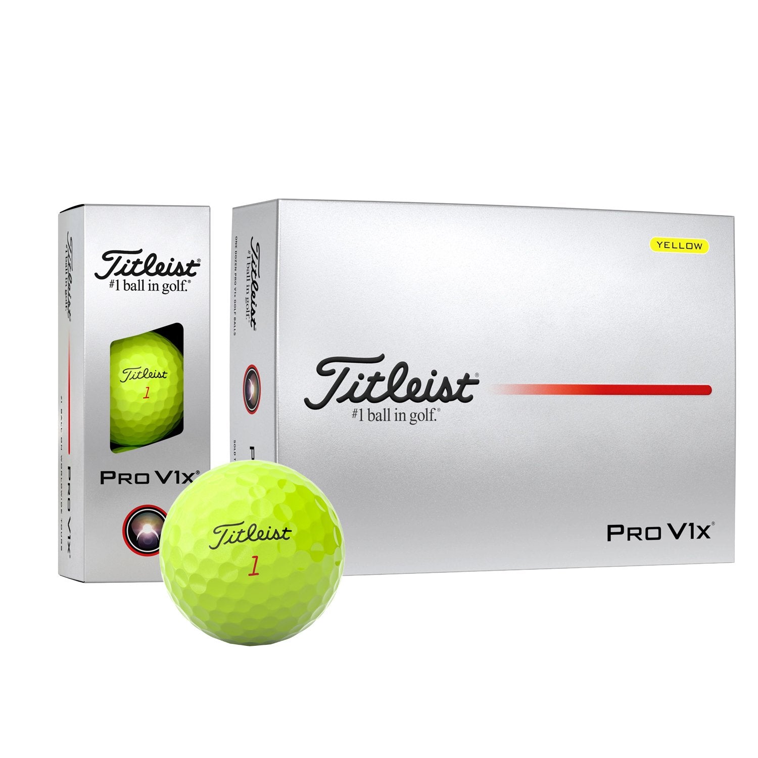 Titleist Pro V1X Yellow Golf Balls