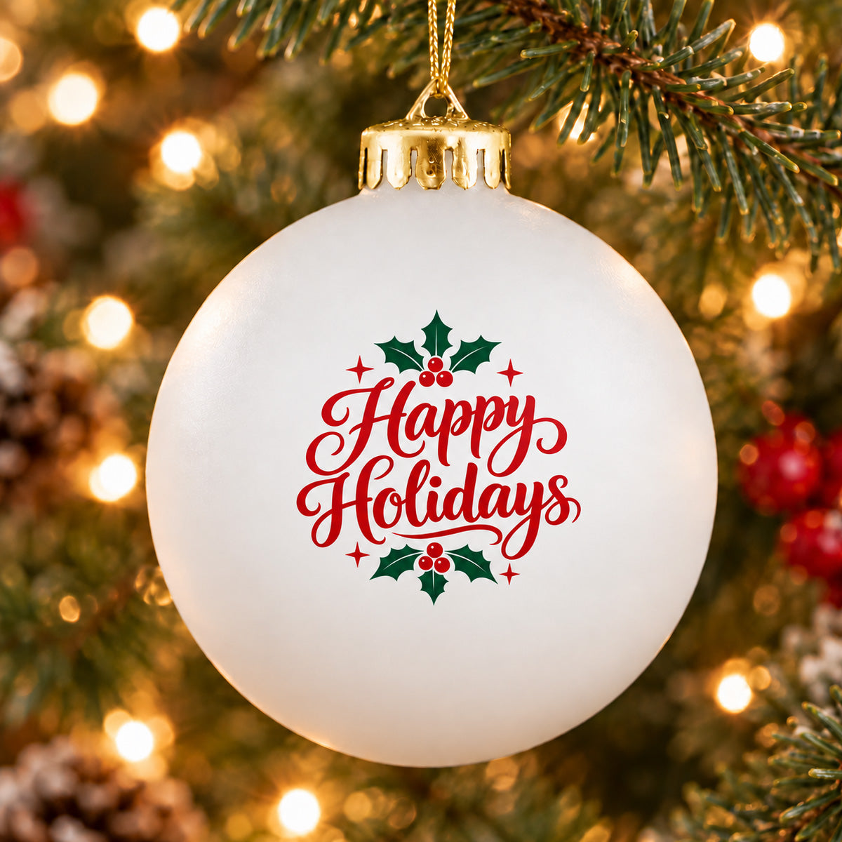 3¼" Satin Finish Round Shatterproof Ornament