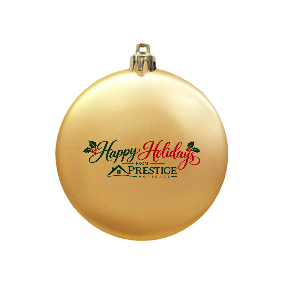 3" Satin Finish Flat Shatterproof Ornament