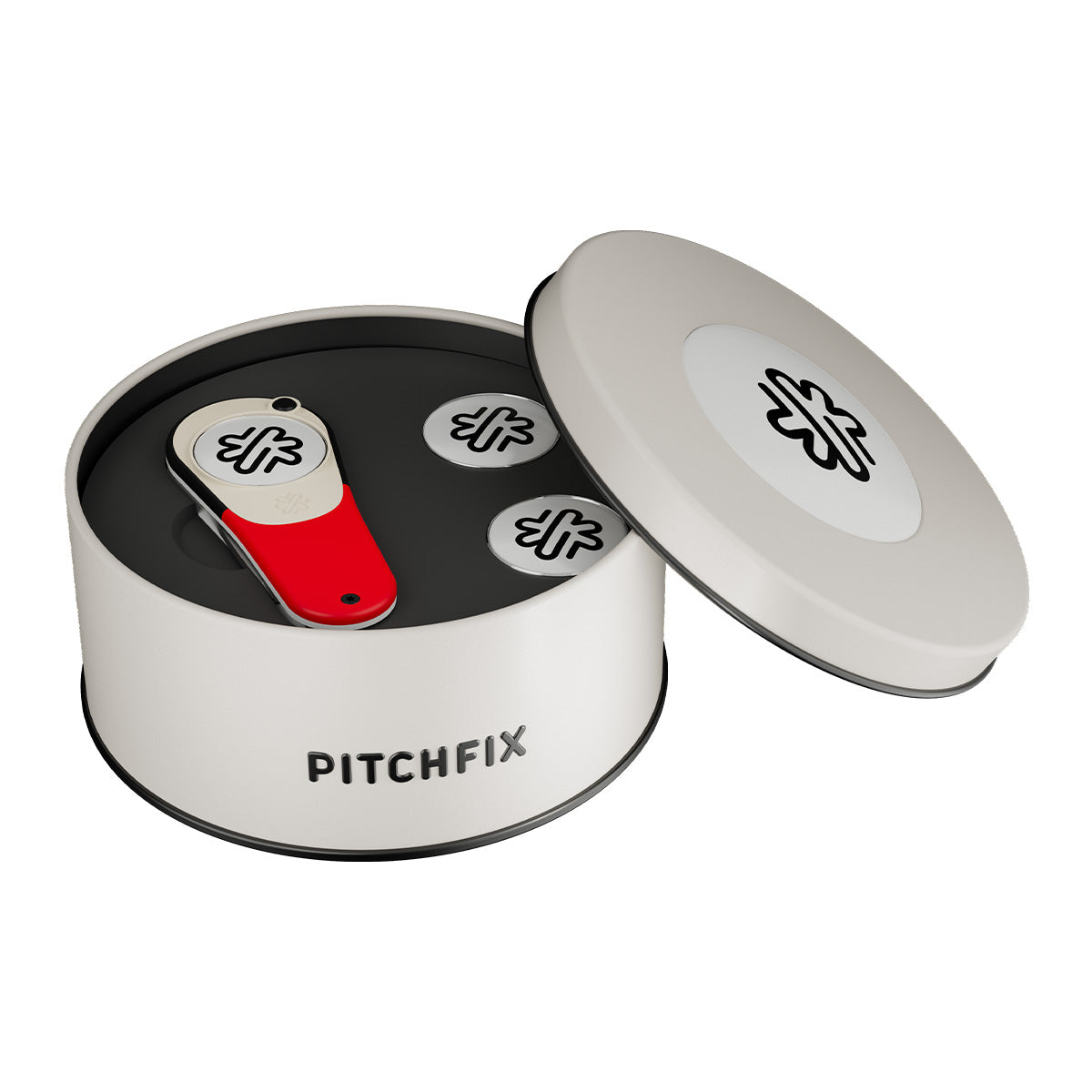 Pitchfix Icon Divot Tool in Round Tin