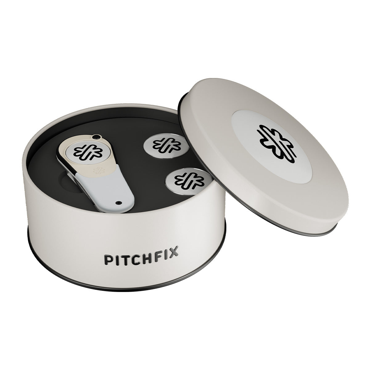 Pitchfix Icon Divot Tool in Round Tin