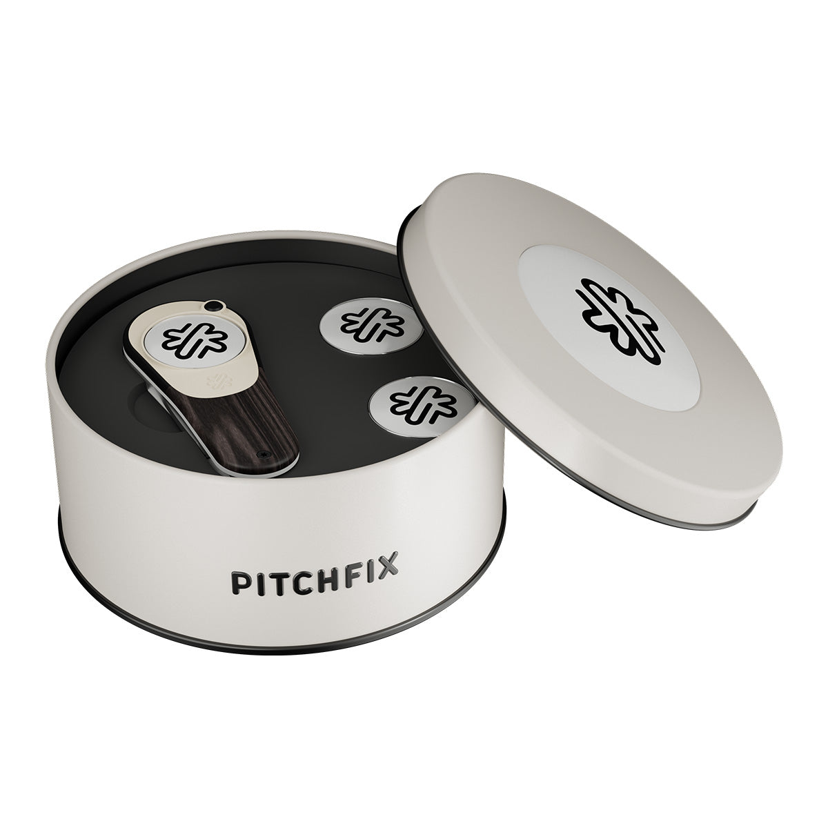 Pitchfix Woodie Divot Tool in Round Tin