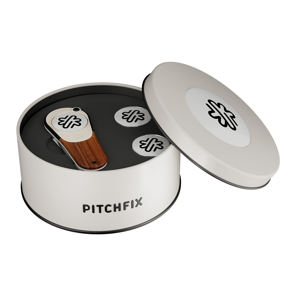 Pitchfix Woodie Divot Tool in Round Tin