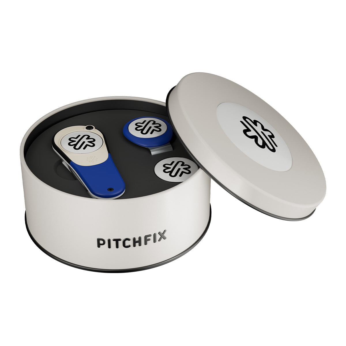 Pitchfix Icon Golf Divot Tool in Round Tin